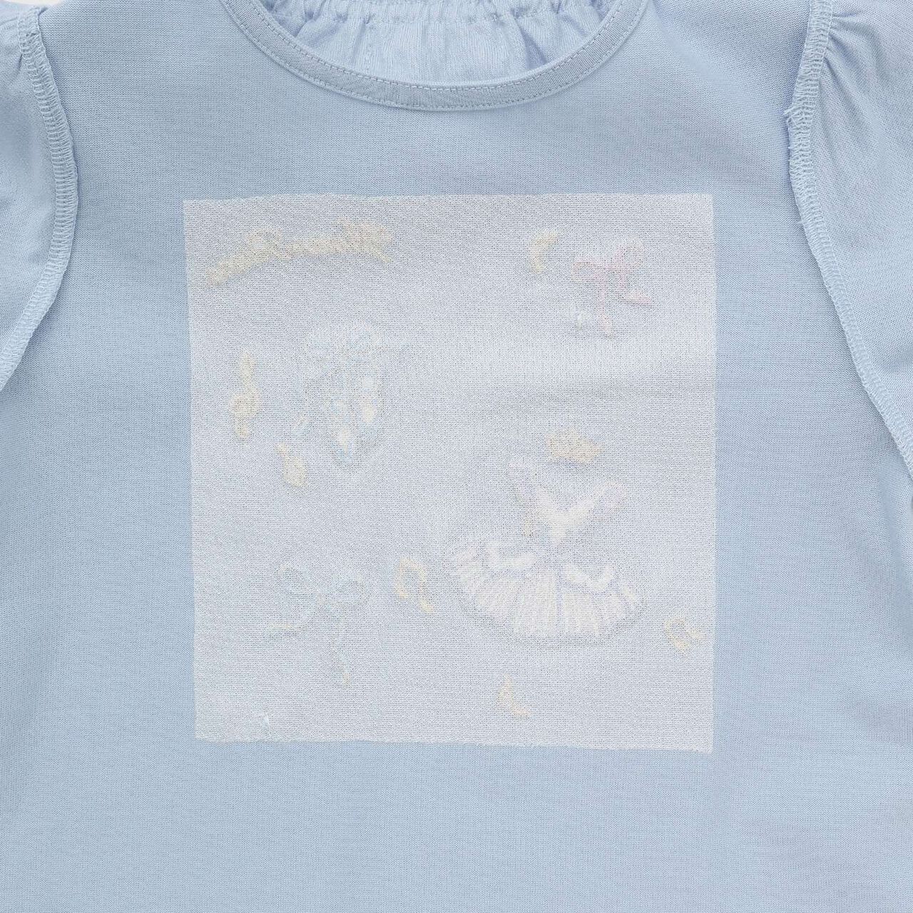 Ballet & Music Note Puff Sleeve T-Shirt,Lavender, large image number 9