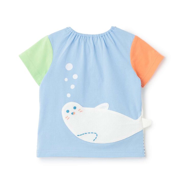 Seal Print T-Shirt,Off white, medium image number 4