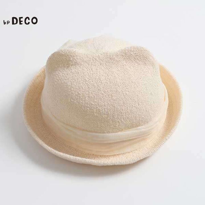 Cat-Ear Hat (S),Pearl white, medium image number 3