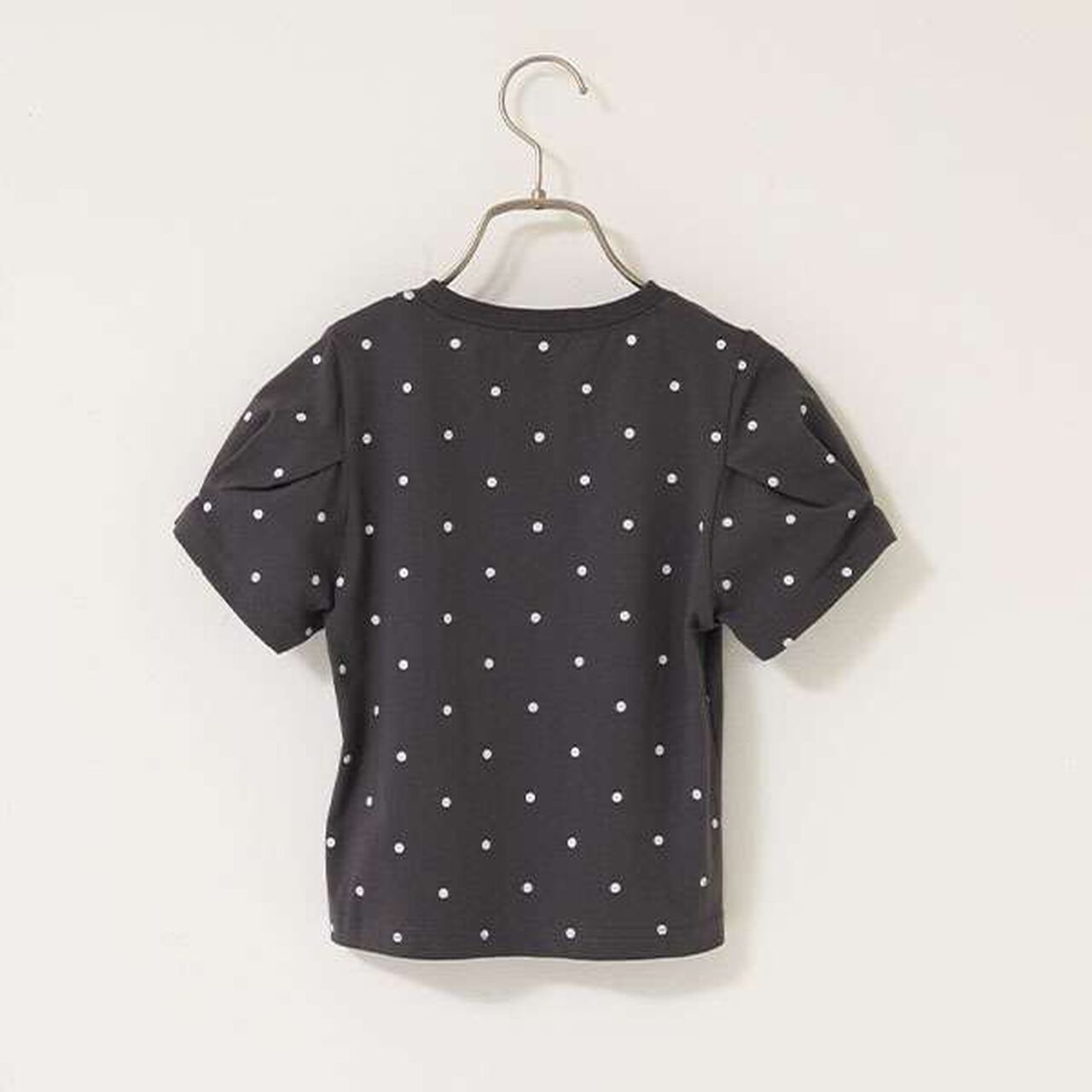 [Soft Cotton] Assorted All-Over Pattern T-Shirt with Tuck Sleeves,Moderate blue, large image number 3