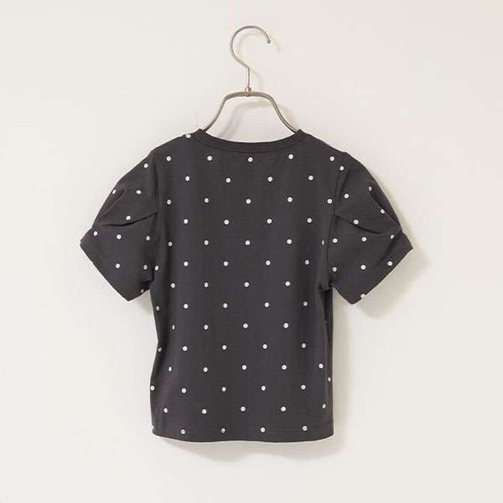 [Soft Cotton] Assorted All-Over Pattern T-Shirt with Tuck Sleeves,Moderate blue, medium image number 3