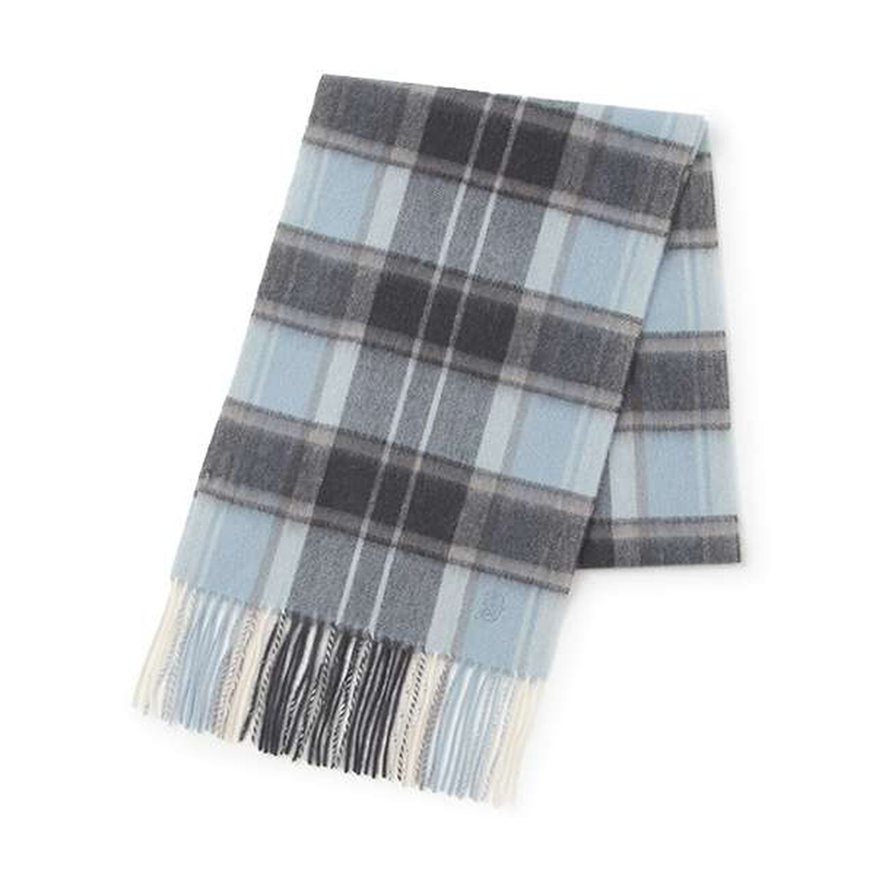 Cashmere Blend Wool Scarf,Deep blue, large image number 6