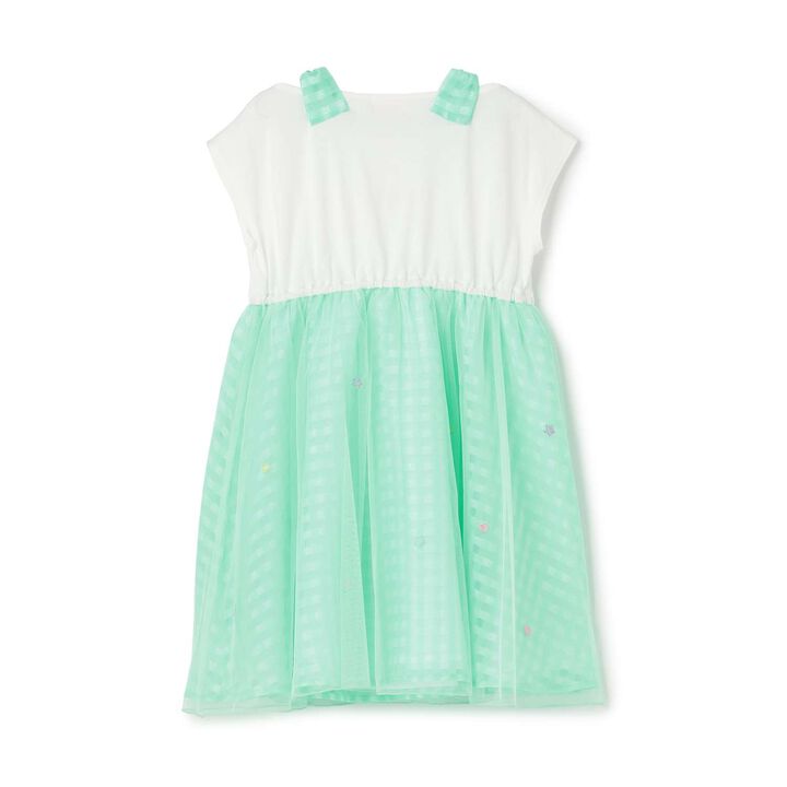 [Popular Item Restocked] Sherbet Embroidery Docking Dress [Not Available at Physical Stores],Lime, medium image number 1