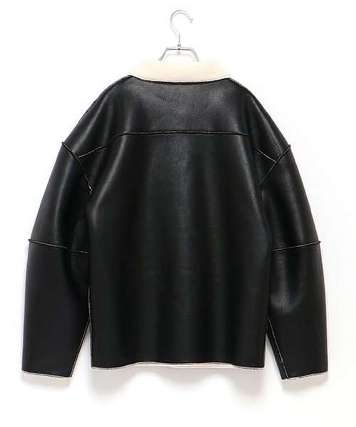 Reversible Boa Jacket,Ivory, medium image number 16