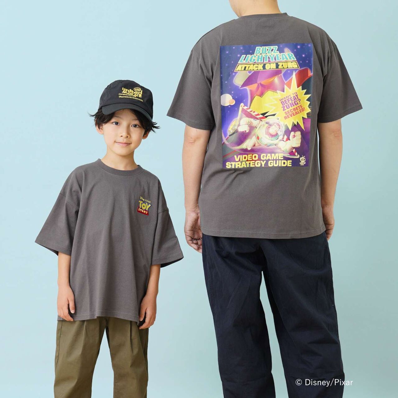 [DISNEY/PIXAR/TOY STORY] DAD玩具總動員/巴斯光年短袖T恤,炭灰色, large image number 4