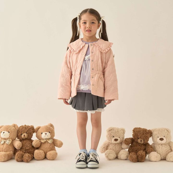 Lycee Mine Ballet Series Mid-Length Ribbon Quilted Jacket,Ivory, medium image number 26