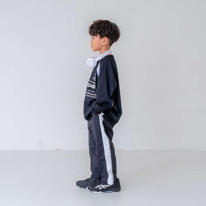 [Set Up Compatible] Striped Nylon Track Pants,Black, medium image number 14