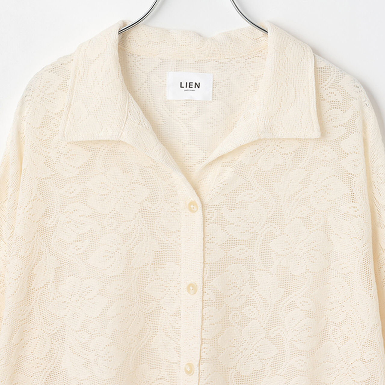 [Link] Lace Cardigan,Ivory, large image number 2