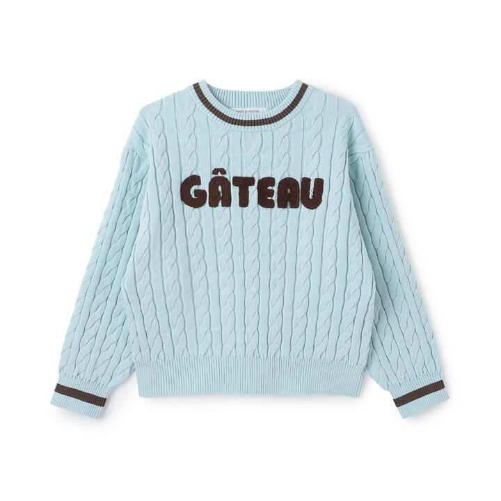 Sagara Logo Cable Knitwear[Available in 130cm],Sax blue, medium image number 7