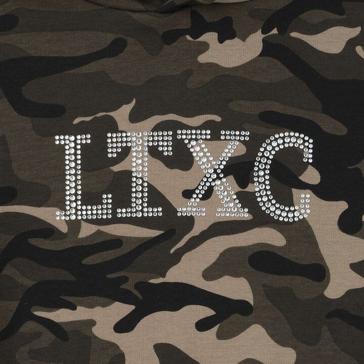 [LTXC] Shaggy Lined Black Cropped Parka,Off white, medium image number 15