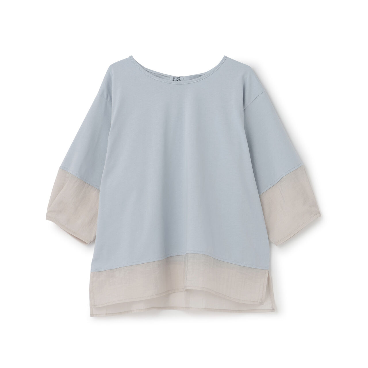 Lantern Sleeve Pullover,Turquoise, large image number 0