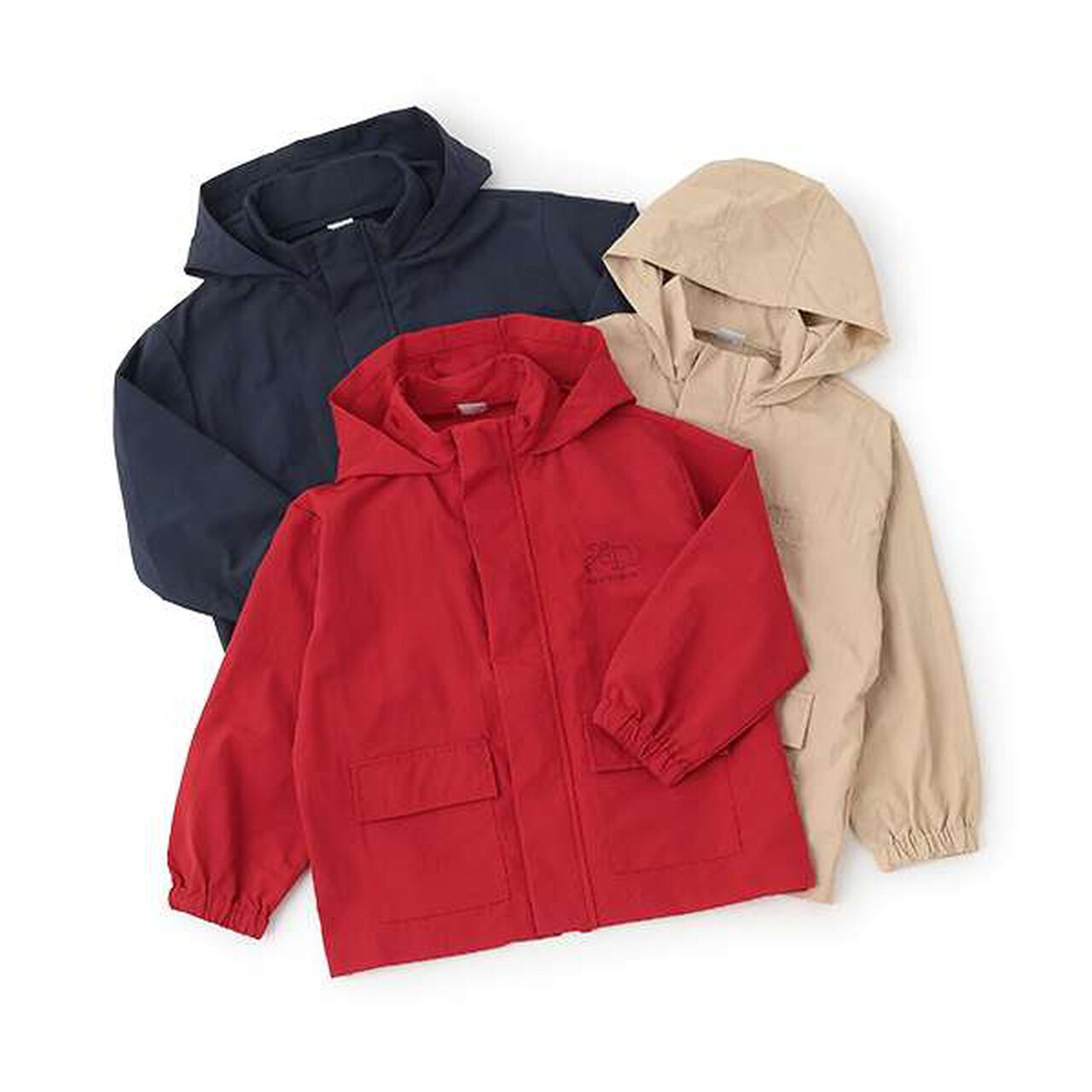 Stand Collar Windbreaker,Red, large image number 18