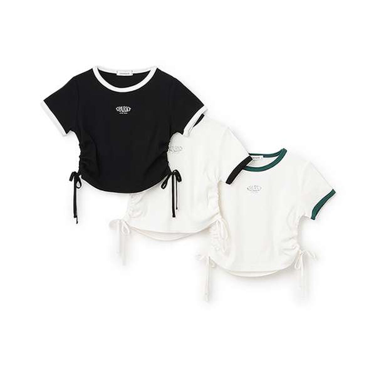 Cool Sensation Drawstring Ribbed T-Shirt,Green, large image number 2