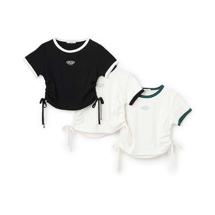 Cool Sensation Drawstring Ribbed T-Shirt,Green, medium image number 2