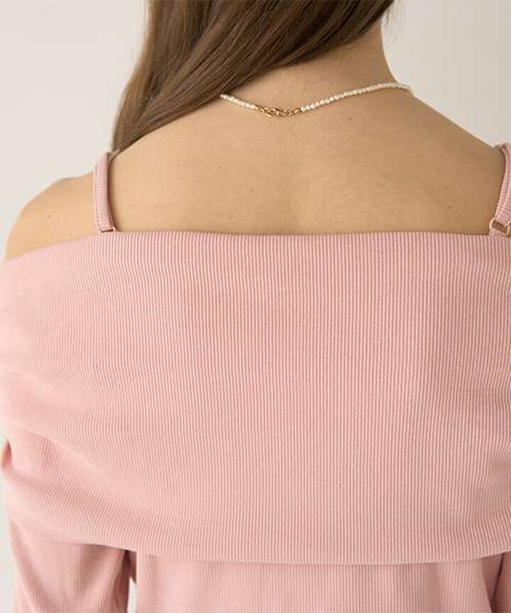 Off-Shoulder Shirred Top,Gray, medium image number 15