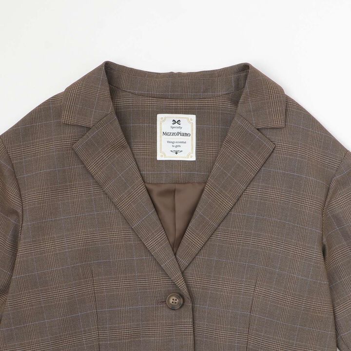 Tailored Ribbon Jacket,Brown, medium image number 2