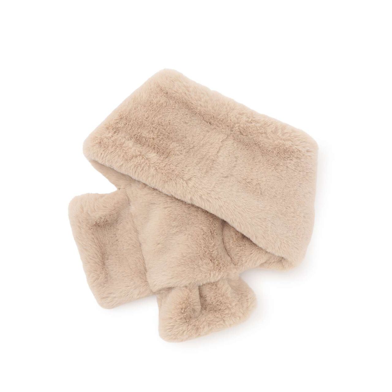 Faux Fur Scarf,Beige, large image number 1