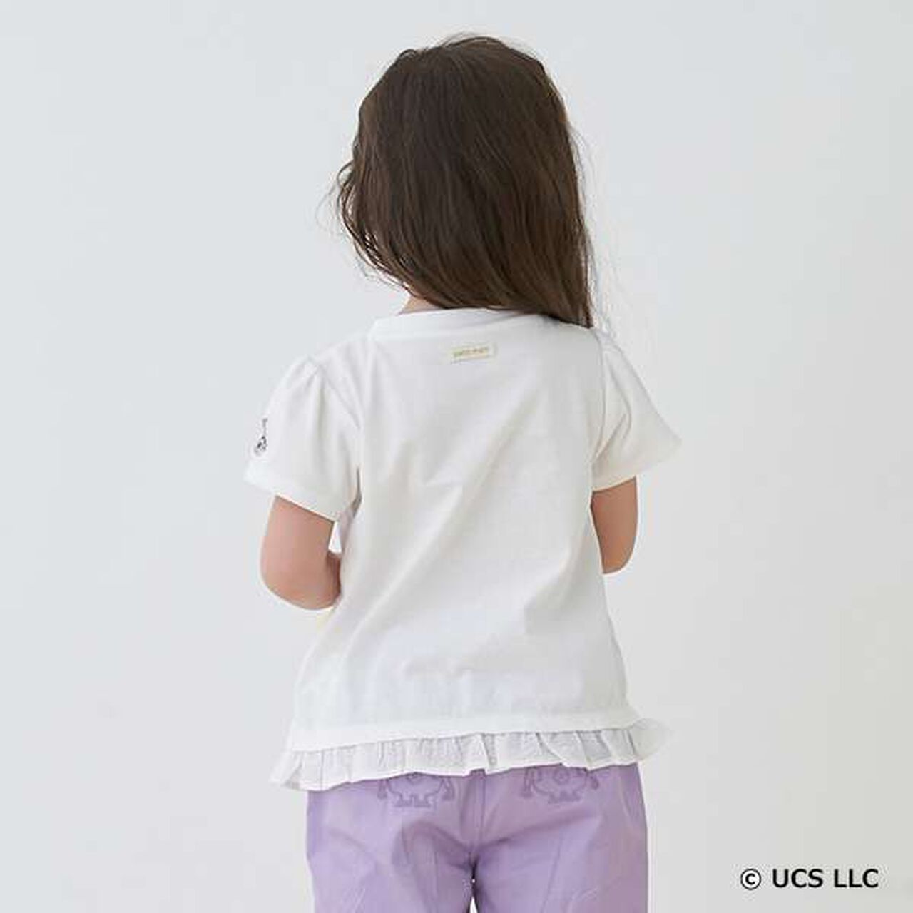 Minion Ruffle Hem T-Shirt,Off white, large image number 9