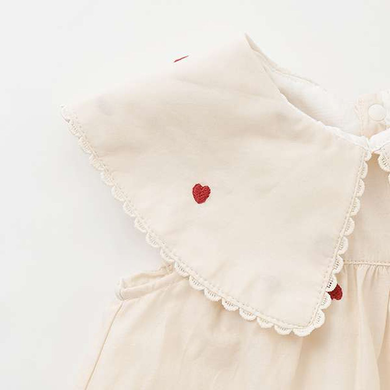 [Link] Heart Embroidery One-Piece Dress (Kids Size),Light pink, large image number 9