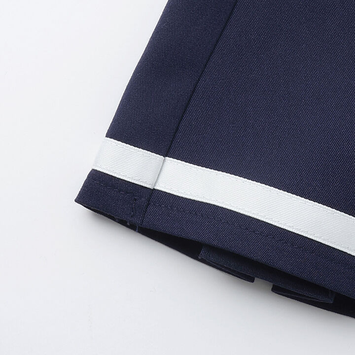 Pleated Skirt-Pants with Detachable Pocket,Navy, medium image number 6