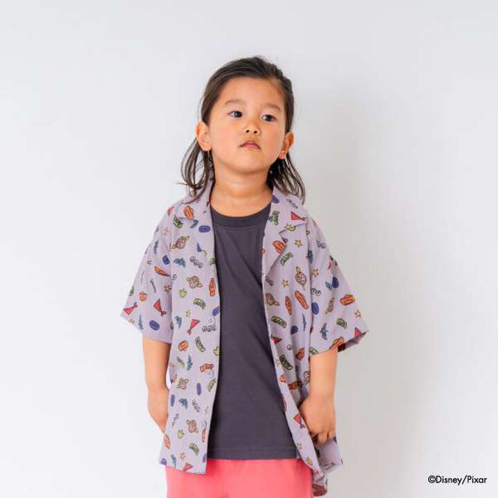 [Matching with Dad Outfit] Disney Kids Toy Story Pattern Shirt,Light gray, medium image number 0