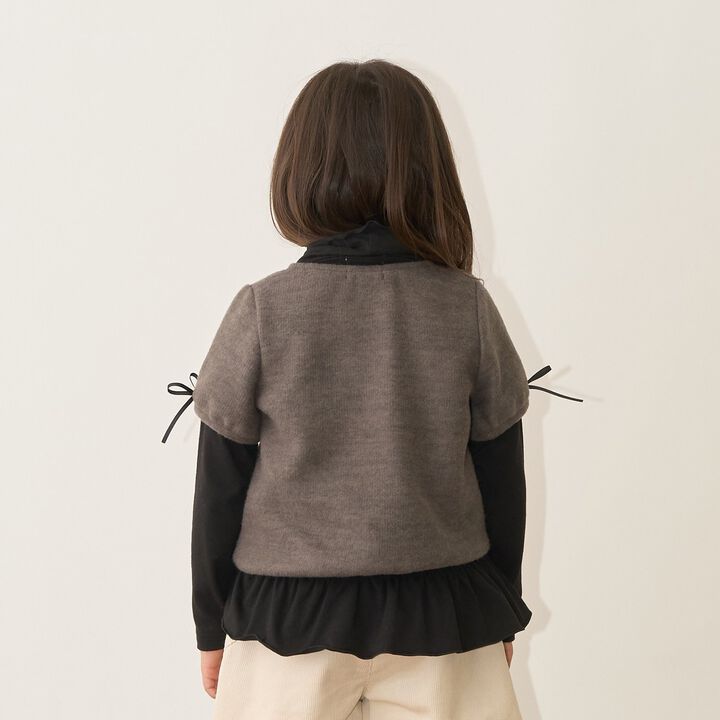 Fluffy Brushed Short-Sleeve Top,Deep pink, medium image number 28