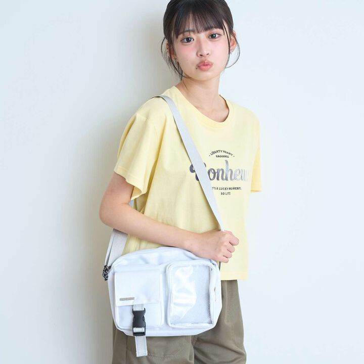 [LTXC] Clear Lame Pocket Shoulder Bag,Black, medium image number 1