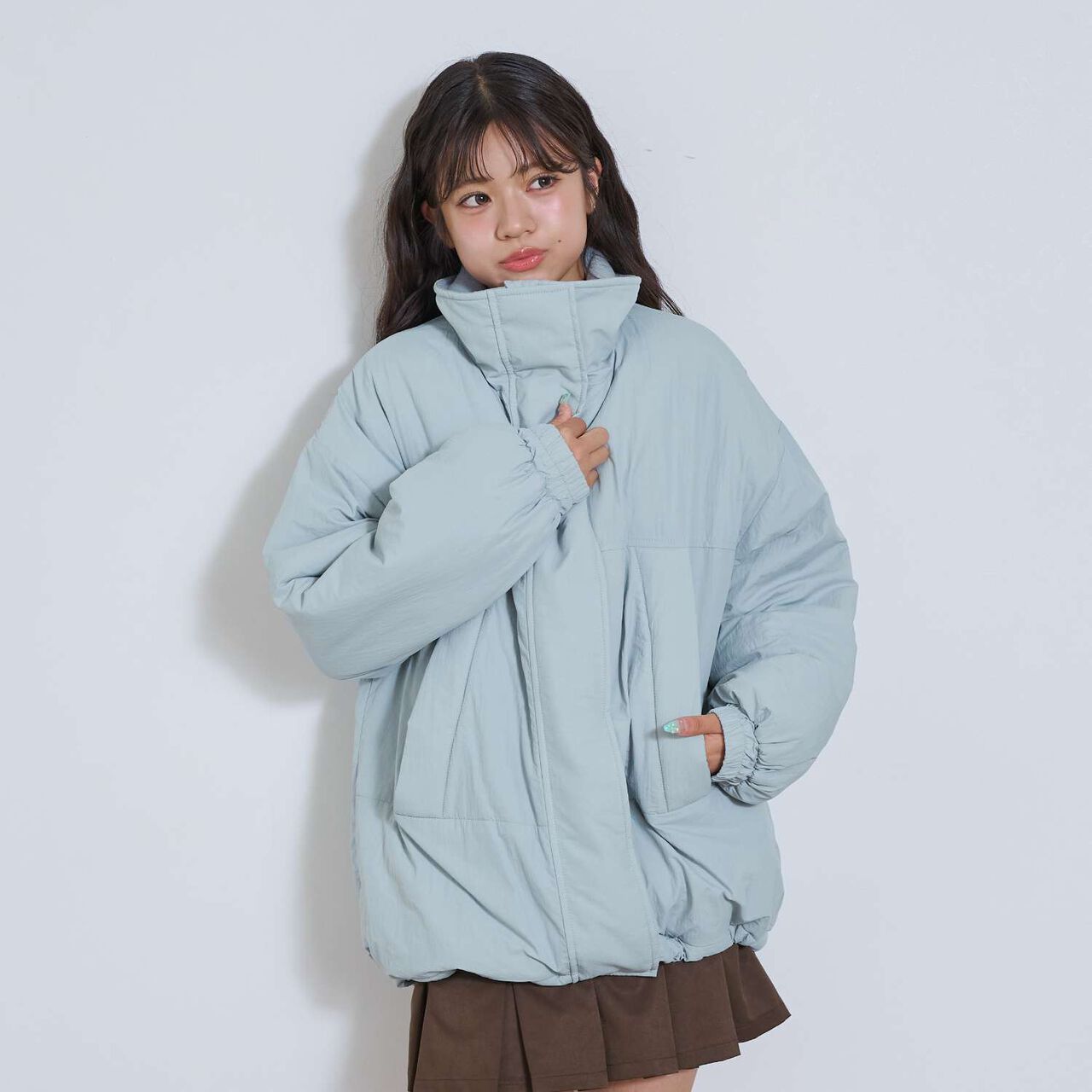 Fleece-Lined Monster Coat,Black, large image number 8