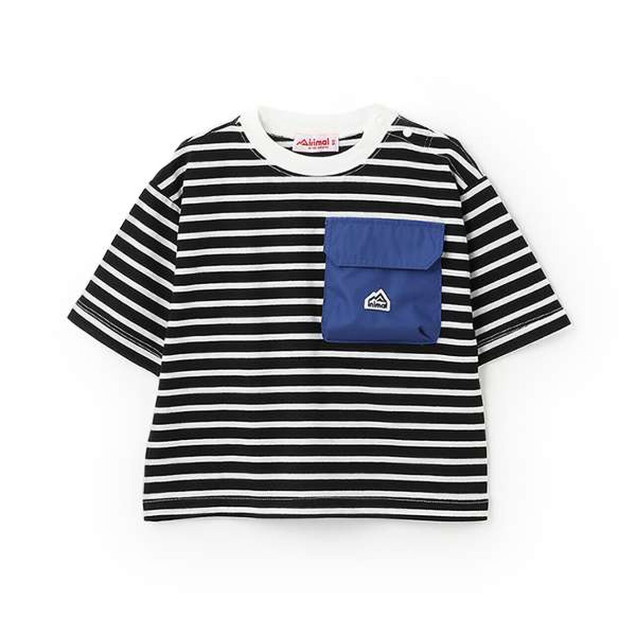 Stripe-Blocked Pocket Big T-Shirt,Green, large image number 3