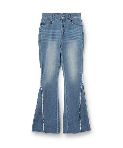 Fringe Denim Flare Pants | Narumiya Official Global Online Store