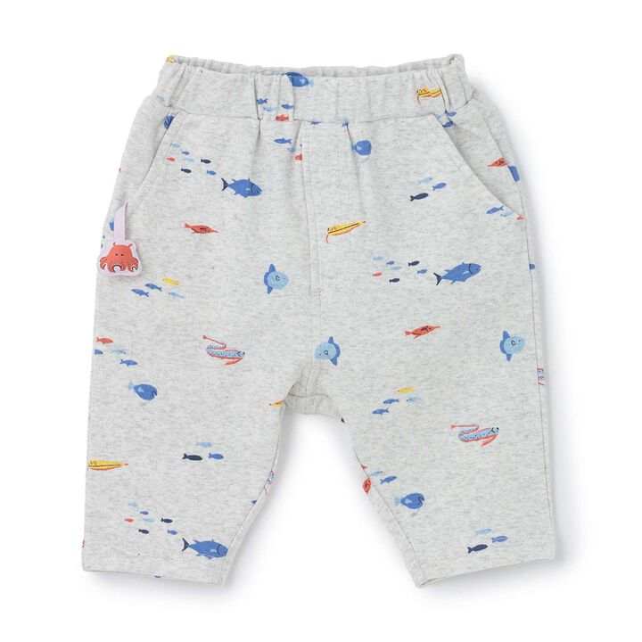 [Cool Touch] Marine Life 3/4 Leggings,Light blue, medium image number 10