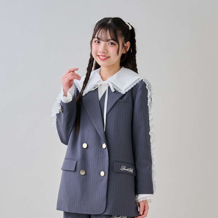 [Graduation Attire] Double Button Long Frill Jacket,Multi color, medium image number 0