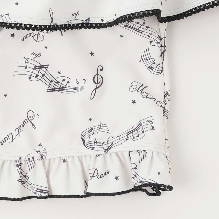 [SWIM] [UV Protection] Musical Note Frill Swimwear (2WAY),Ivory, medium image number 5