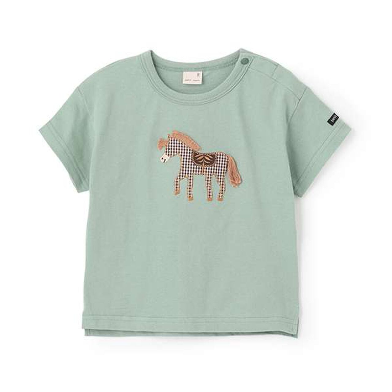 Appliqu&eacute; Car Pony Short Sleeve T-Shirt,Smoke white, large image number 2