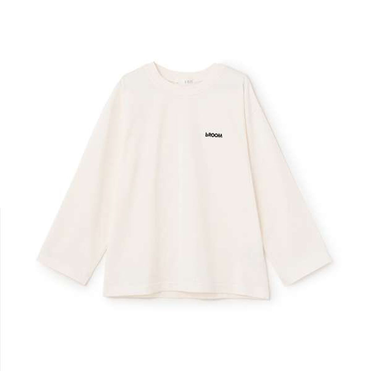 [Daily Standard Wear] Oversized Simple Design Long-Sleeve T-Shirt with Accent,Ivory, large image number 8