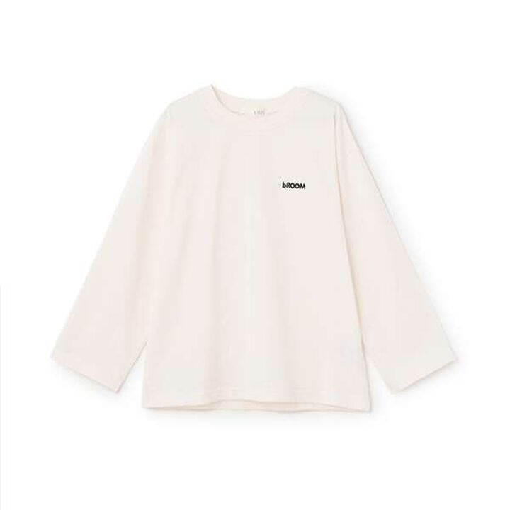 [Daily Standard Wear] Oversized Simple Design Long-Sleeve T-Shirt with Accent,Ivory, medium image number 8