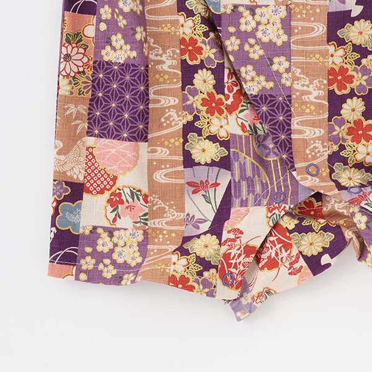 Jinbei All-in-One (Striped Patchwork Design),Purple, large image number 6