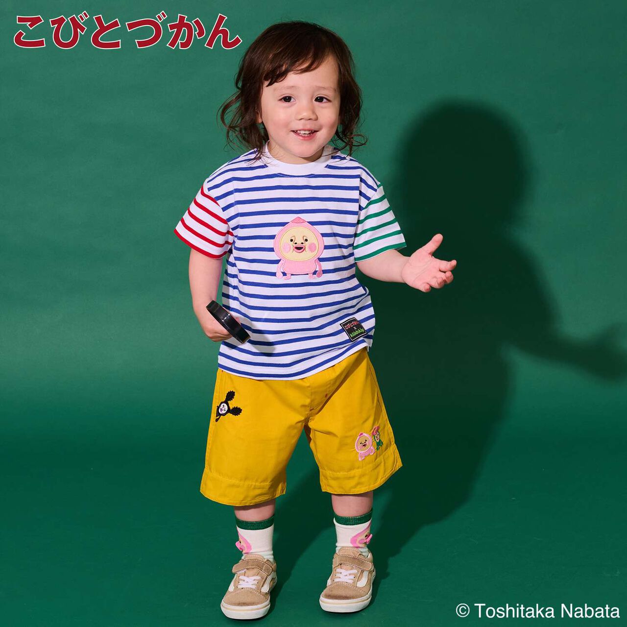 [Kobito Zukan] Stripe Pattern Short-Sleeve T-Shirt,Navy, large image number 26