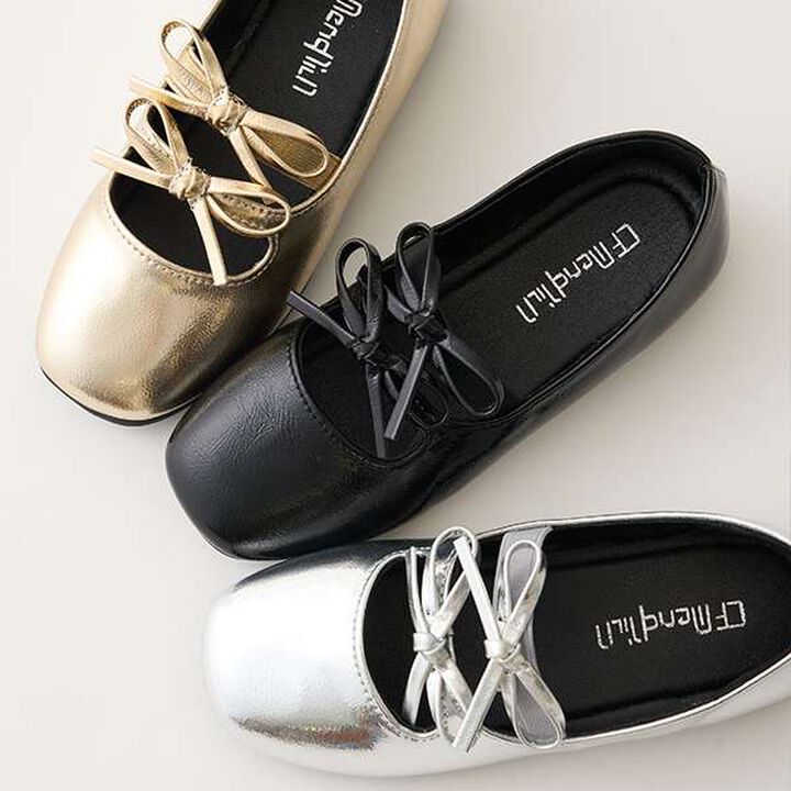 Double Ribbon Ballet Shoes,Gold, medium image number 13