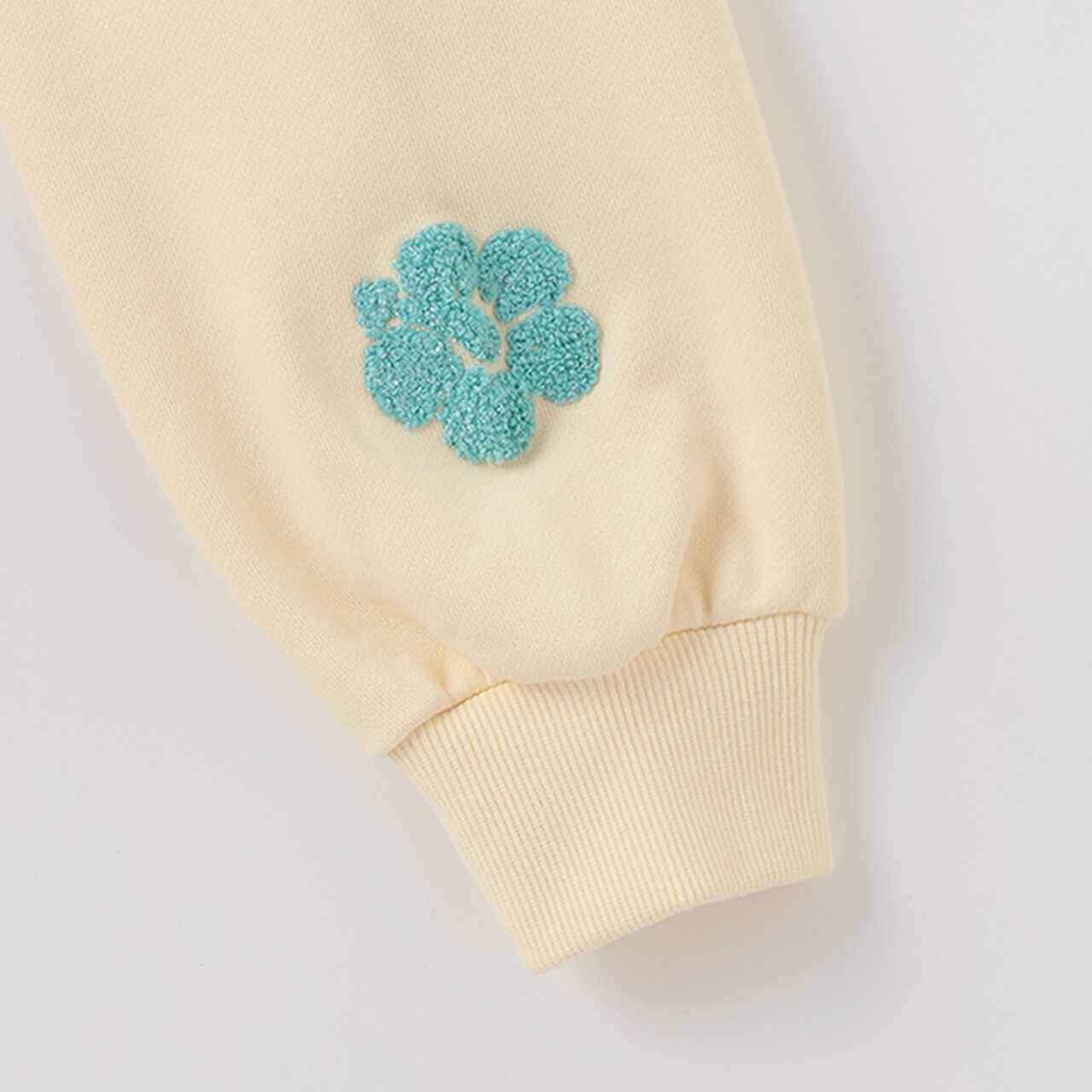 Lucky Sagara Embroidery Sweatshirt,Cream, large image number 11