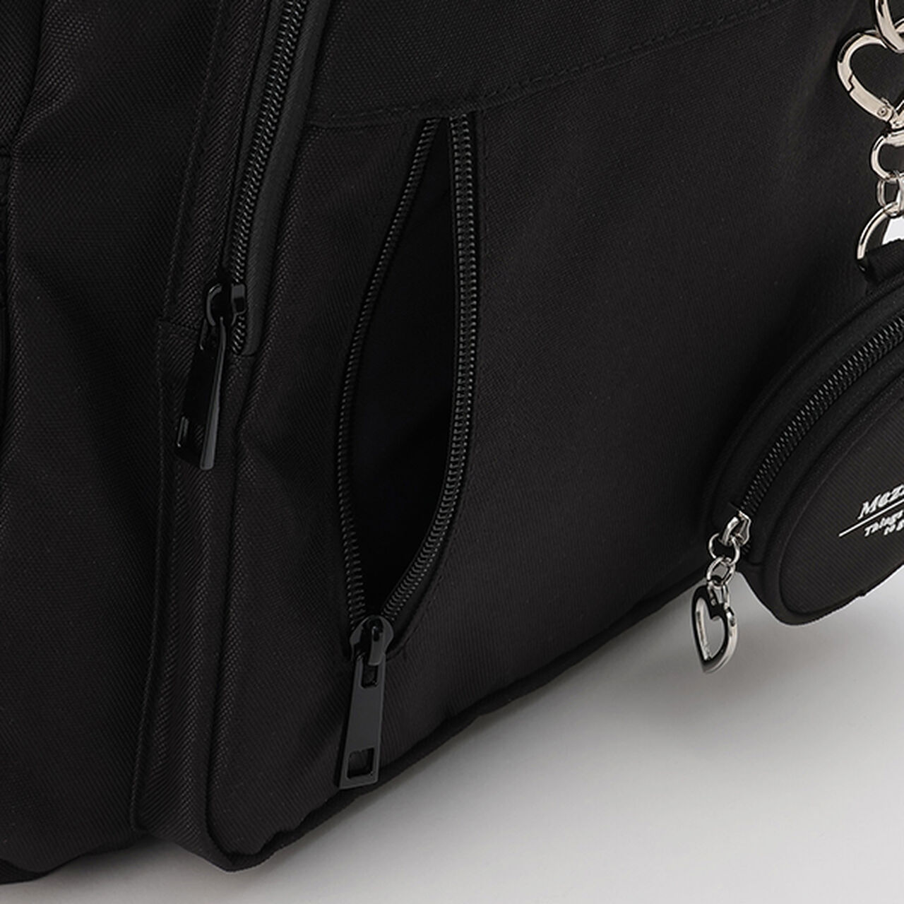 Round Pouch Backpack,Black, large image number 9