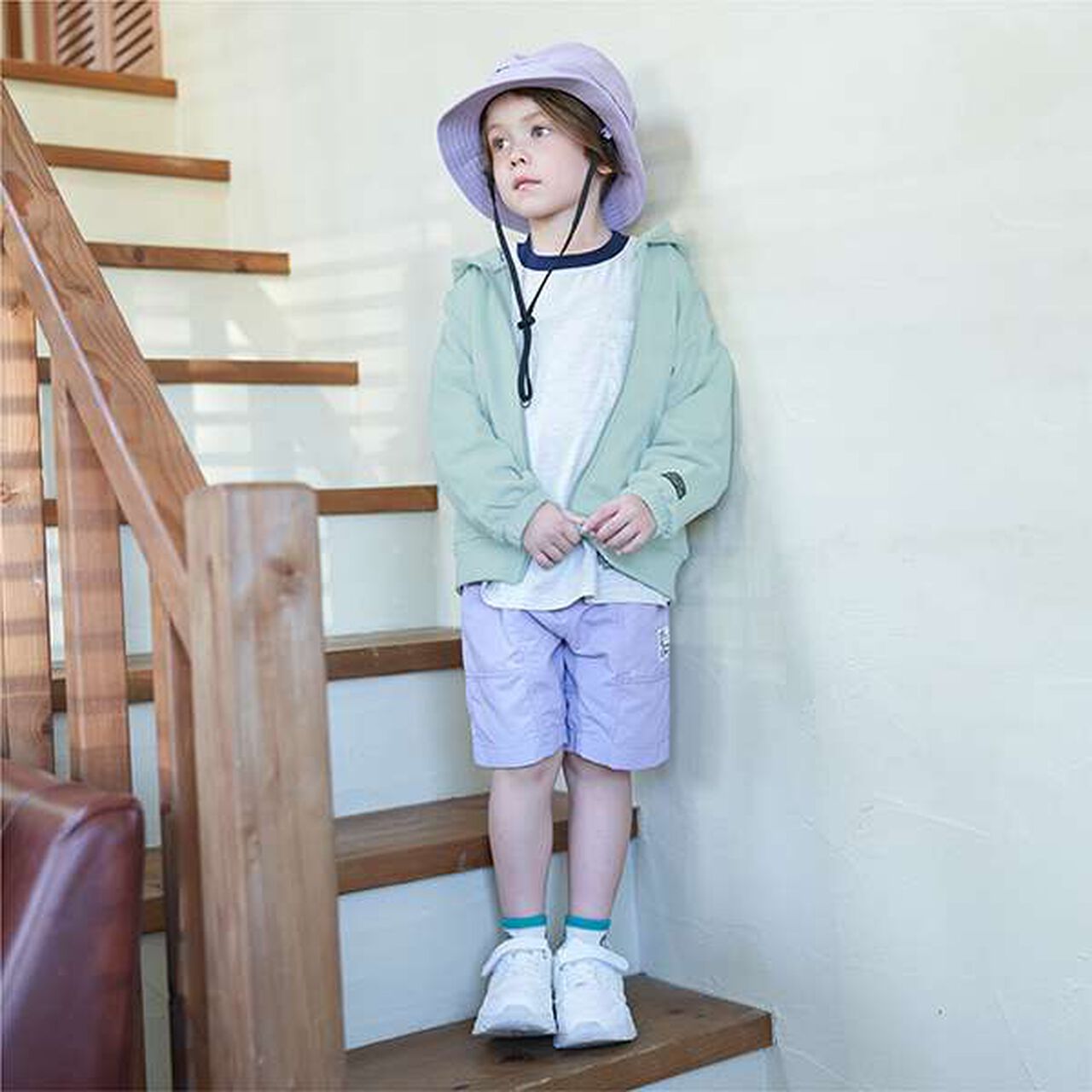 [Versatile Item] Drop Simple Zip Parka,Sax blue, large image number 7