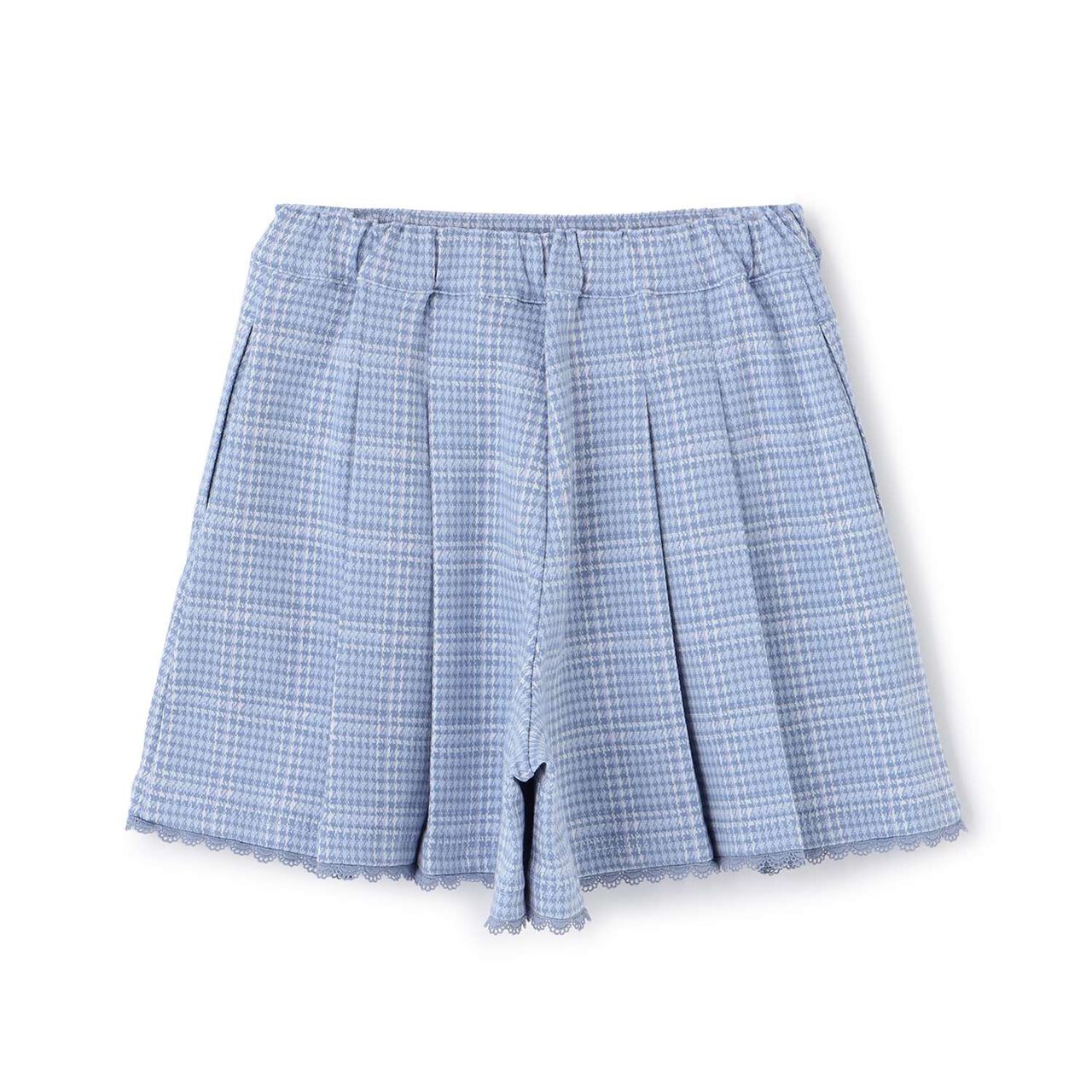 [Popular Item Restocked] [Not Available at Physical Stores] Cut Jacquard Check Tuck Culottes Skirt,Black, large image number 1