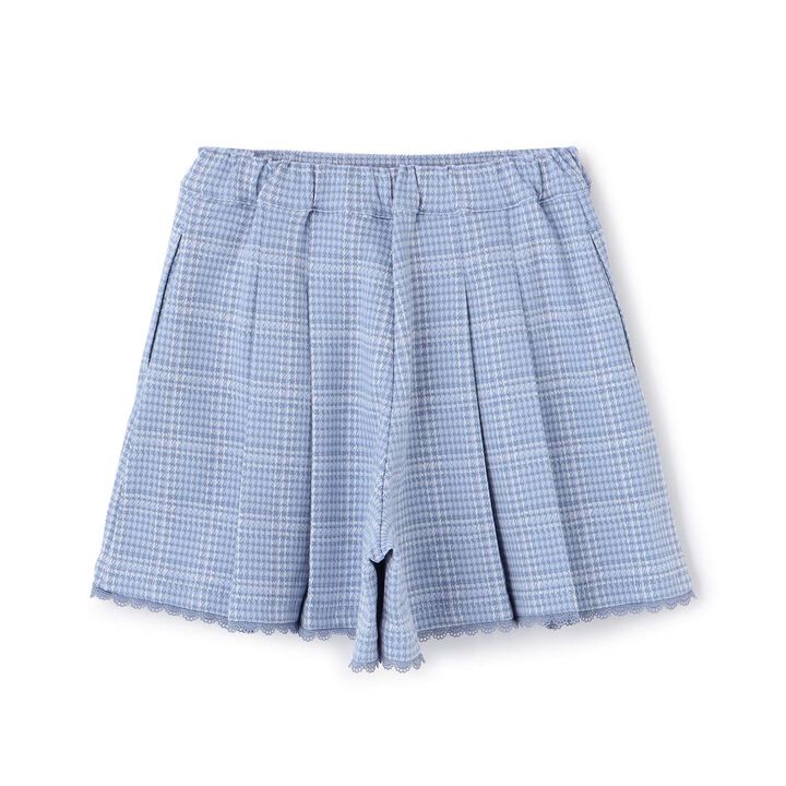 [Popular Item Restocked] [Not Available at Physical Stores] Cut Jacquard Check Tuck Culottes Skirt,Black, medium image number 1