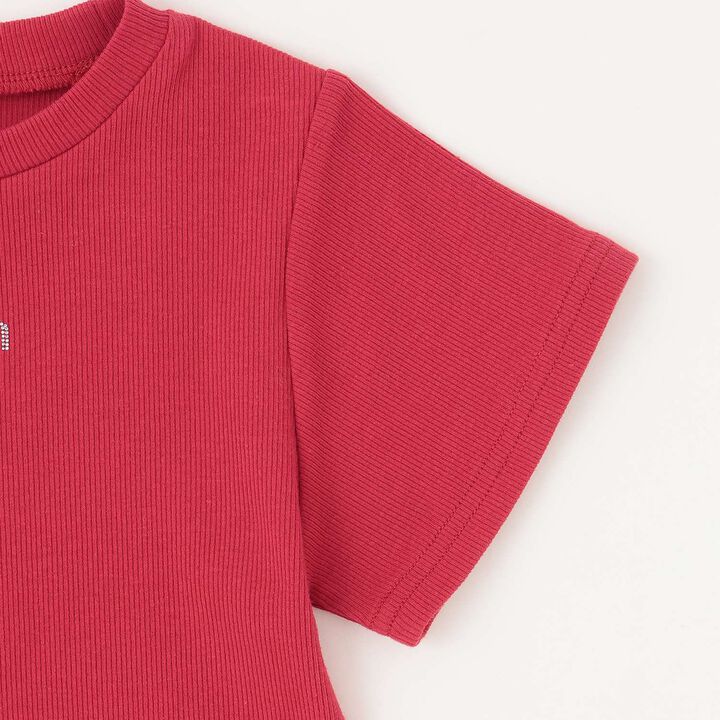 Sleek Plus Quick-Dry Ribbed Short-Sleeve Kids T-Shirt,Red, medium image number 23