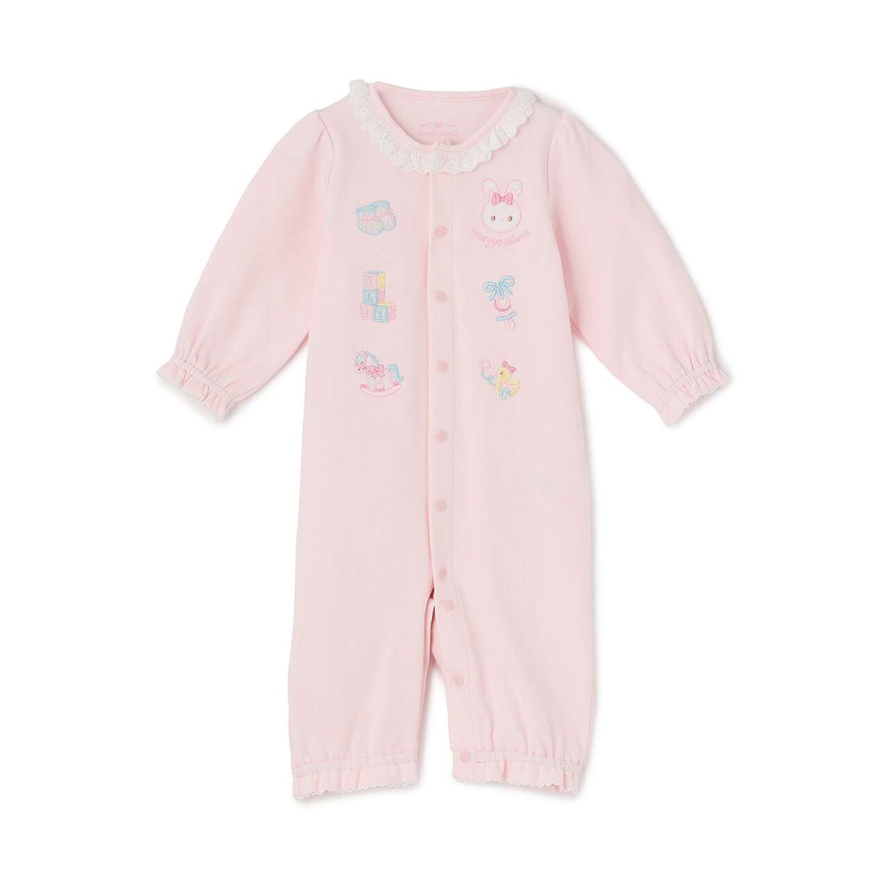 Rabbit Embroidery 2-Way All-in-One,Light pink, large image number 2