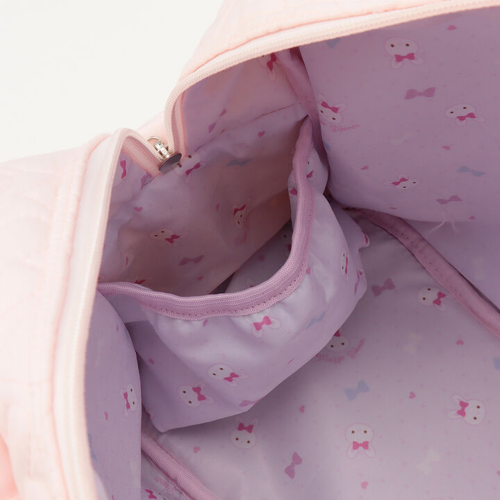 Mezzo Piano Mama Rabbit Appliqu&eacute; Mother's Shoulder Bag,Light pink, medium image number 7