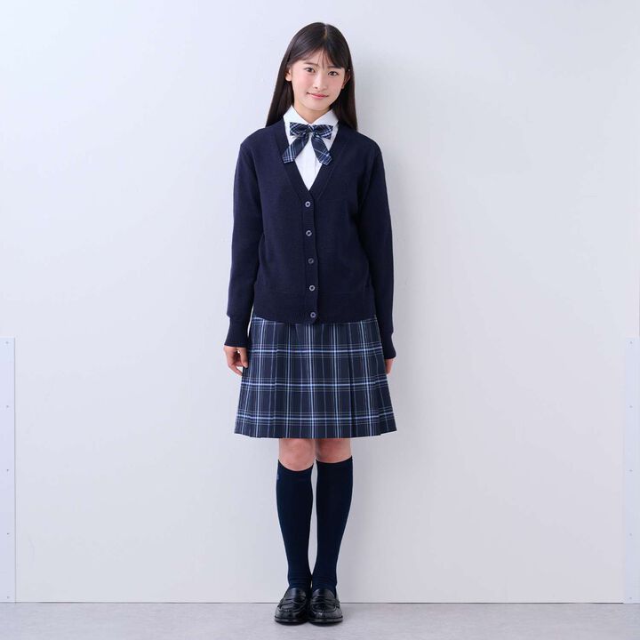 [Graduation Attire] V-Neck Merino Wool Cardigan,Navy, medium image number 8