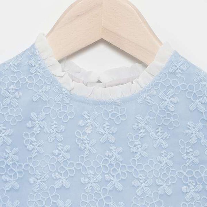 Kids Bolero Jacket + Lace Dress Set,Sax blue, medium image number 18