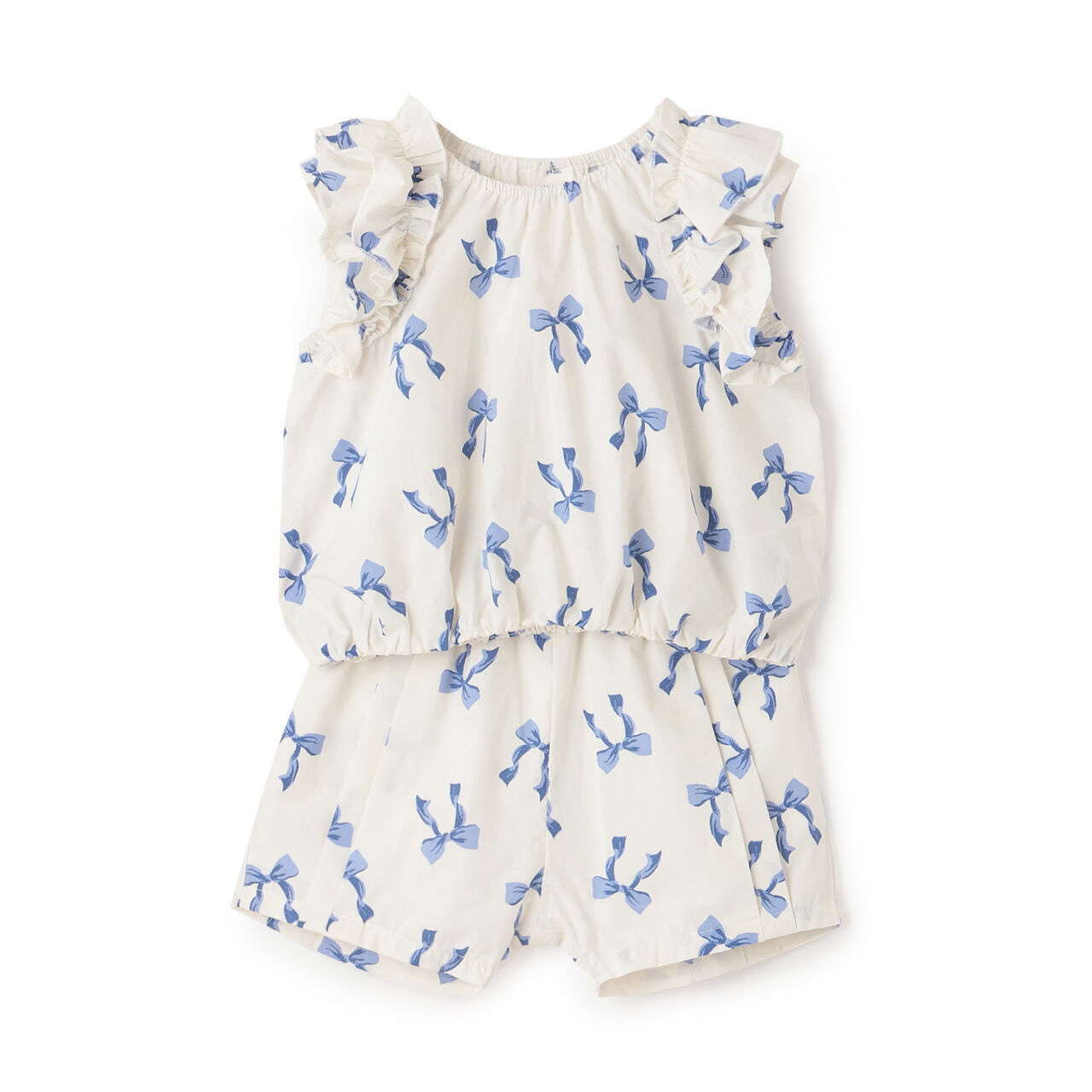 Link Ribbon All-Over Pattern Outfit Set,Pink, large image number 3